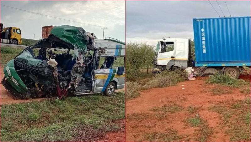 A PSV rammed into a truck, causing deaths on the spot.